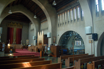The interior looking towards the chancel and Lady Chapel June 2010